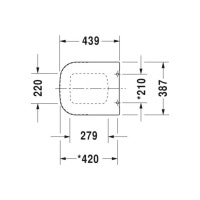 Сидіння Duravit P3 COMFORTS для унітазу з функцією SoftClosing + петлі хромовані (0020390000)