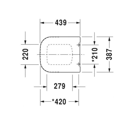 Сидіння Duravit P3 COMFORTS для унітазу з функцією SoftClosing + петлі хромовані (0020390000)