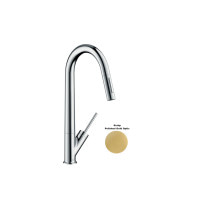 Смеситель Axor Starck 270 для кухни с вытяжным изливом Polished Gold Optic (10821990)