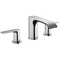 Змішувач Hansgrohe Vivenis 90 для умивальника на 3 отвори з донним клапаном pop-up. Chrome (75033000)