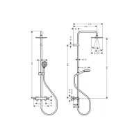 Душова система Hansgrohe Vernis Blend Showerpipe 200 1jet EcoSmart з термостатом Matt Black (26089670)
