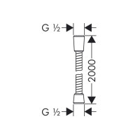 Шланг для душа Hansgrohe Sensoflex металлический 2 м (28134000)