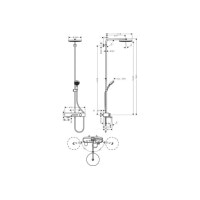 Душова система Hansgrohe Pulsify Showerpipe для ванни 260 1jet 400 , Chrome (24230000)