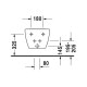 Биде подвесное Duravit HAPPY D.2 54х36 см с крепежом (22581513001) антрацитовое матовое WonderGliss