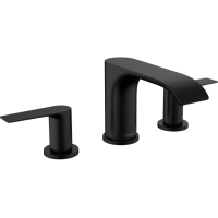 Змішувач Hansgrohe Vivenis 90 для умивальника на 3 отвори з донним клапаном pop-up. Matt Black (75033670)