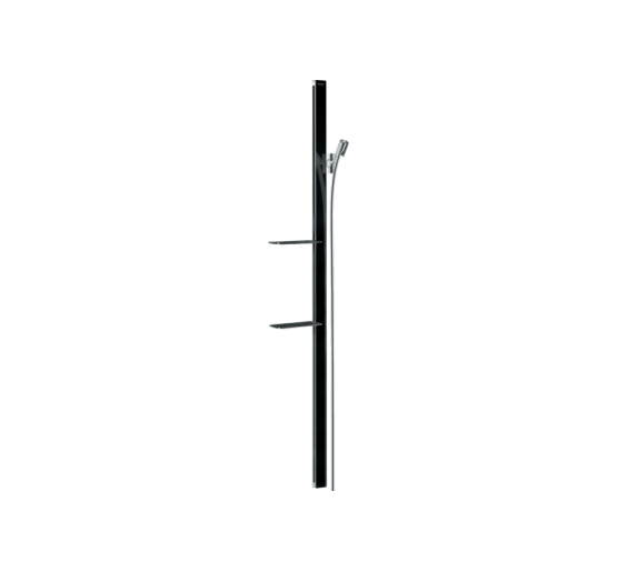 Душова штанга Hansgrohe Unica E 150 см зі шлангом 160 см та полицями Black/Сhrome (27645600)