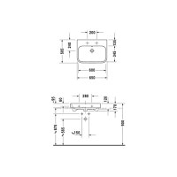 Умивальник меблевий Duravit HAPPY D.2 65х50.5 см без отвора для змішувача (2318650060)