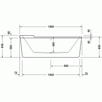 Ванна вільностояча Duravit STARCK 180x80 см з ніжками та панеллю, акрилова (700010000000000)