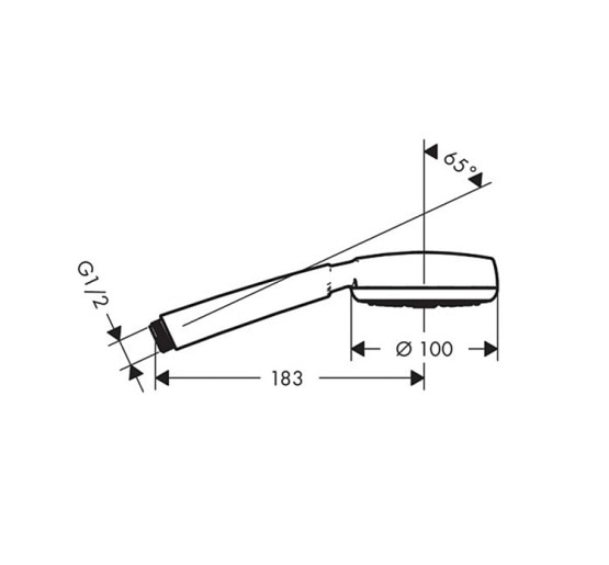 Ручний душ Hansgrohe Crometta 100 Multi EcoSmart 9л/хв: білий/хромований (26826400)
