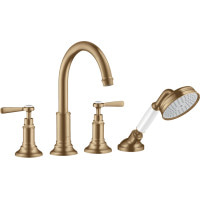 Змішувач Axor Montreux врізний на край ванни Lever на 4 отвори 16550140 Brushed Bronze