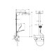 Душова система Hansgrohe Raindance E 300 1Jet з термостатом Showerpipe 350 ST (27361000)
