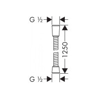 Шланг для душа Hansgrohe Sensoflex металлический 1.25м (28132000)