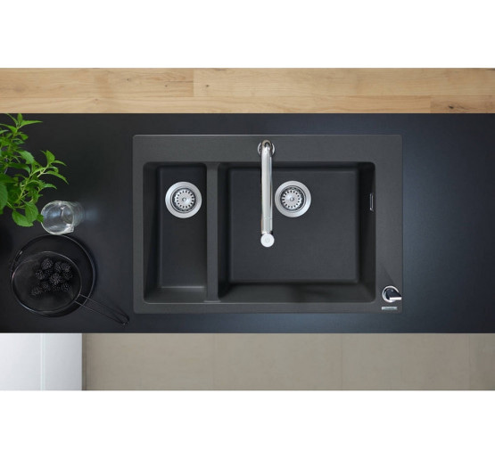 Кухонная мойка Hansgrohe C51-F635-09 Сombi 770x510 на две чаши 180/450 Select со смесителем Chrome (43220000)