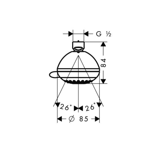 Верхній душ Hansgrohe Crometta 85 Vario , хром (28424000)