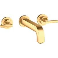 Змішувач Axor Citterio 222 Lever для раковини зі стіни на 3 отвори 39147990 Polished Gold Optic