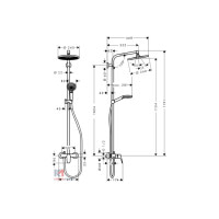 Душевая система Hansgrohe Crometta S Showerpipe 240 1jet со смесителем (27269000)