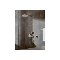 Верхній душ Hansgrohe Raindance Select E 300 1jet Air з тримачем 390 мм, Brushed Bronze (26238140)