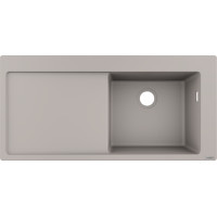 Кухонна мийка Hansgrohe S514-F450 1050х415 полиця з ліва Concretegrey (43314380)