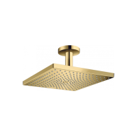 Верхній душ Hansgrohe Raindance Select E 300 1jet Air з тримачем до стелі Polished Gold Optic (26250990)