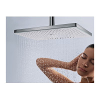 Верхний душ Hansgrohe Rainmaker Select 460 1jet с держателем к потолку, Black/Chrome (24002600)