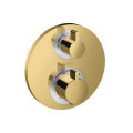 Термостат скрытого монтажа Hansgrohe Ecostat S: запорно-переключающий двухрежимный (15758990) Polished Gold Optic