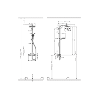 Душова система Hansgrohe Crometta E Showerpipe 240 1jet з термостатом (27271000)