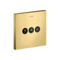 Запорно-переключающий вентиль ShowerSelect Sguare на 3 функции Polished Gold Optic (36717990)