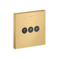 Запорно-переключающий вентиль ShowerSelect Sguare на 3 функции Brushed Gold Optic (36717250)