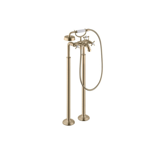 Змішувач Axor Montreux для ванни підлоговий двохвентельний Cross 16547140 Brushed Bronze