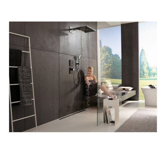 Верхний душ Hansgrohe Rainmaker Select 466х300 3jet хромированный/черный (24007600)