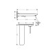 Змішувач Hansgrohe PuraVida для раковини зі стіни прихованого монтажу 225 мм, хром-білий (15085000)