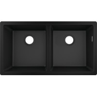 Кухонна мийка Hansgrohe S510-U770 під стільницю 820х450 на дві чаші 370/370 Graphiteblack (43434170)