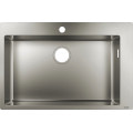 Кухонна мийка Hansgrohe S711-F660 на стільницю1х35Ø 760х500 сталь (43302800) Stainless Steel