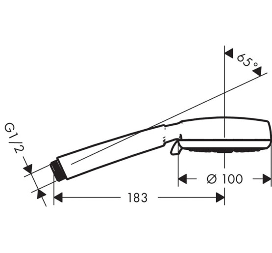 Ручний душ Hansgrohe Crometta 100 Vario, білий/хром (26824400)