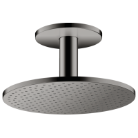 Верхній душ Axor 300 2jet P з тримачем зі стелі Polished Black Chrome (35304330)