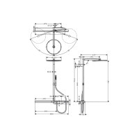 Душевая система Axor Showerpipe 800 shower 350 1jet хромированная (27984000)