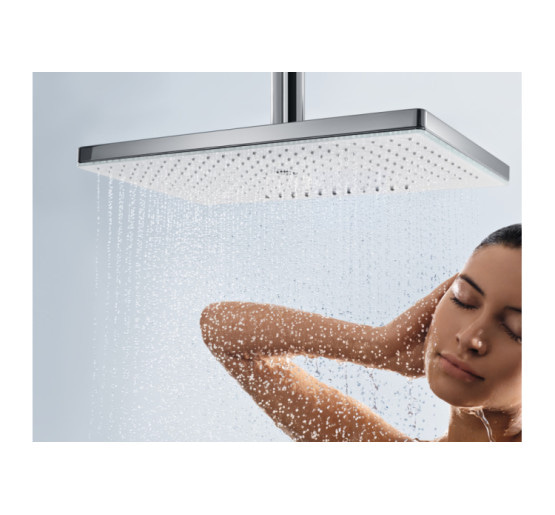 Верхній душ Hansgrohe Rainmaker Select 460 1jet з тримачем до стелі, білий/хром (24002400)