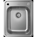 Кухонная мойка Hansgrohe S412-F340 на столешницу 420х520 с сифоном automatic (43334800) Stainless Steel