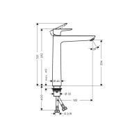 Смеситель Hansgrohe Talis E 240 для умывальника без донного клапана Matt White (71717700)