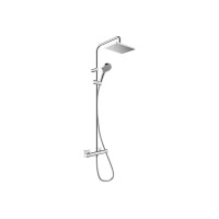 Душова система Hansgrohe Vernis Shape Showerpipe 230 1jet EcoSmart з термостатом Chrome (26097000)