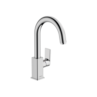 Смеситель Hansgrohe Vernis Shape 200 для умывальника с подвижным носиком и донным клапаном pop-up Chrome (71564000)