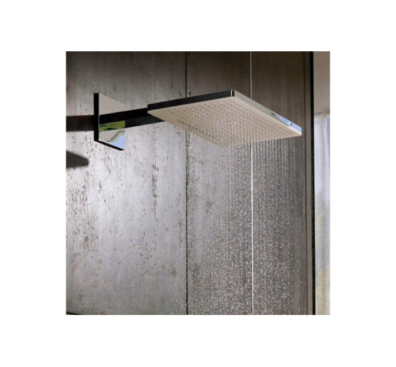 Верхній душ Hansgrohe Rainmaker Select 460 1jet з тримачем, Black/Chrome (24003600)