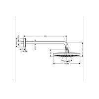 Верхній душ Hansgrohe Raindance Select S 240 2jet Air з тримачем білий хромований (26466400)