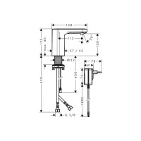 Смеситель Hansgrohe Vernis Blend сенсорный для умывальника 230 V без регулировки t* (71501000)