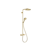 Душевая система Hansgrohe Raindance S 240 Showerpipe PowderRain 1jetP с термостатом Polished Gold Op (27633990)