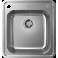 Кухонна мийка Hansgrohe S412-F400 на стільницю 480х520 з сифоном automatic (43335800) Stainless Steel