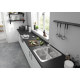 Кухонная мойка Hansgrohe S412-F400 на столешницу 480х520 с сифоном automatic (43335800) Stainless Steel