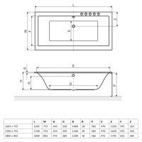 Ванна акриловая прямоугольная 1600х750 Excellent Pryzmat Slim (WAEX.PRY16WHS)