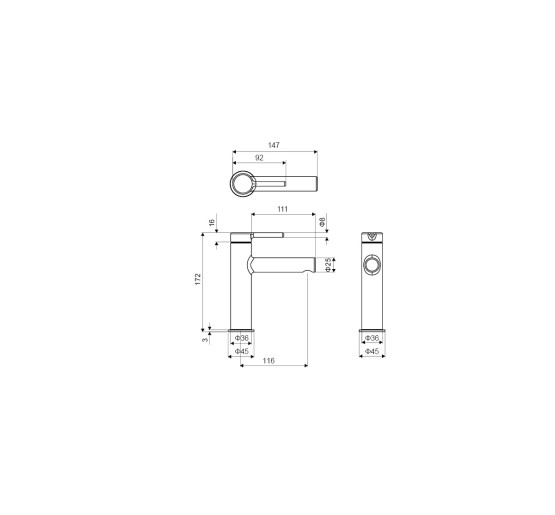 Смеситель для раковины Excellent PI золото (AREX.1201GL)