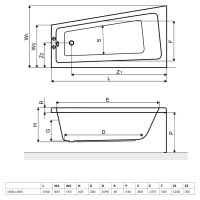 Ванна акриловая угловая 1500x800 Excellent Ava Comfort левая (WAEX.AVL15WH)